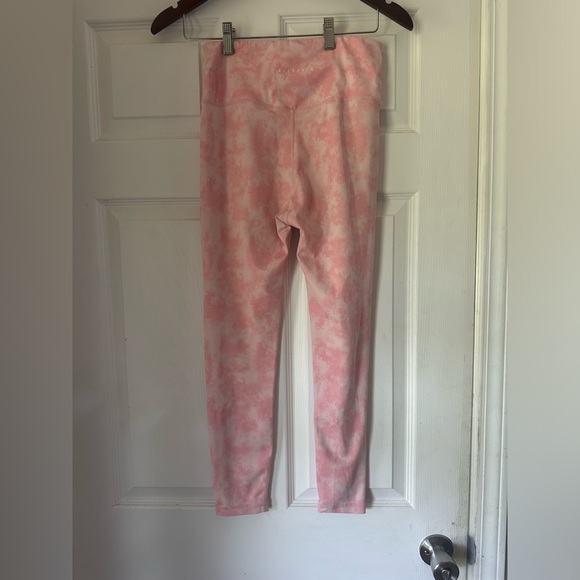 Anthropologie All Fenix Pink and White Cloud Leggings - Picture 2 of 6